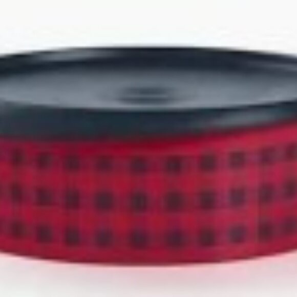 Tupperware Limited Edition Large 2.4L Round Cookie Container - Red Buffalo Plaid - Picture 3 of 9